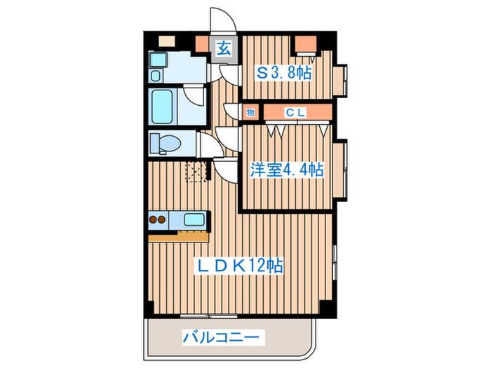 クレセール230(1SLDK/1階)の間取り写真