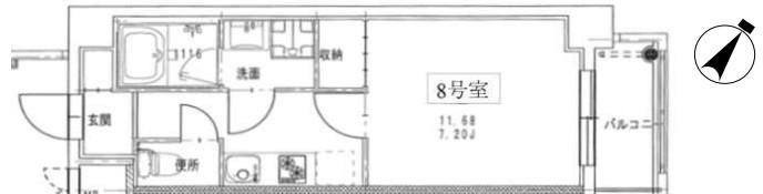プランドール千歳台(1K/3階)の間取り写真