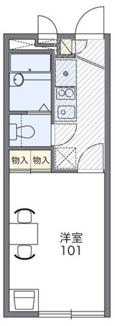 レオパレスプランドール(1K/2階)の間取り写真