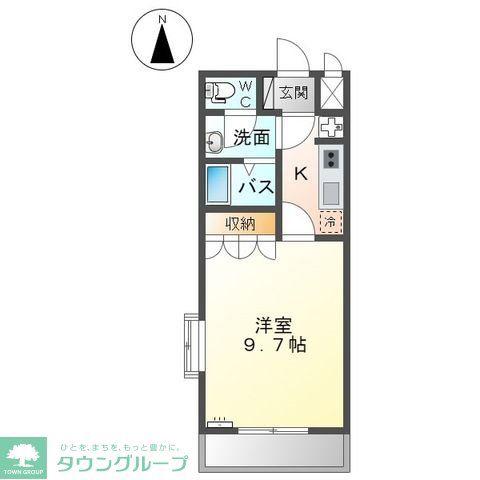 ISベルポート(1K/2階)の間取り写真
