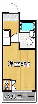 マンション葉山中井(ワンルーム/2階)の間取り写真