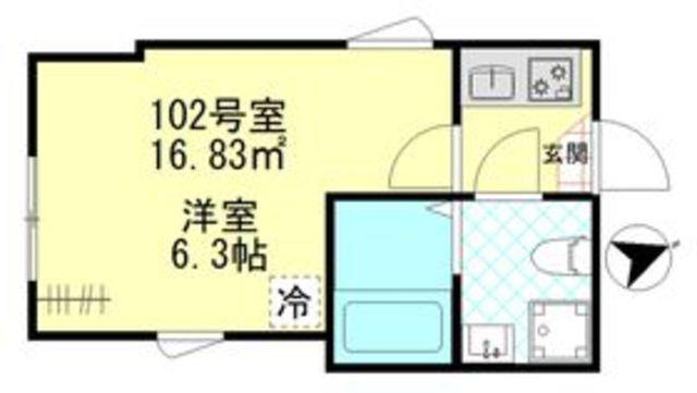 グランツ堀切(1K/1階)の間取り写真