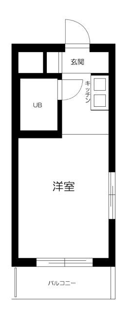 エクセレント蒲田(ワンルーム/2階)の間取り写真