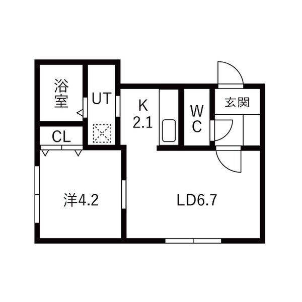 EEL麻生(1LDK/3階)の間取り写真