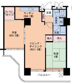 UR 武庫川12(2LDK/17階)の間取り写真