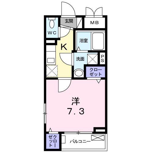 ストーンリバー(1K/3階)の間取り写真