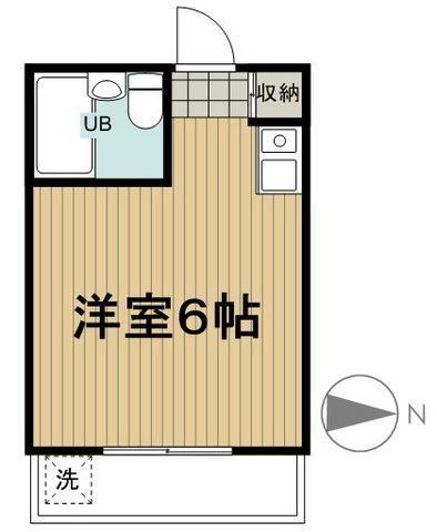 コーポ石黒(ワンルーム/2階)の間取り写真