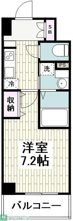 ヴェールシャルマン戸塚 II(1K/2階)の間取り写真