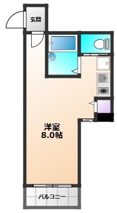 メゾンドプレステージ(ワンルーム/3階)の間取り写真