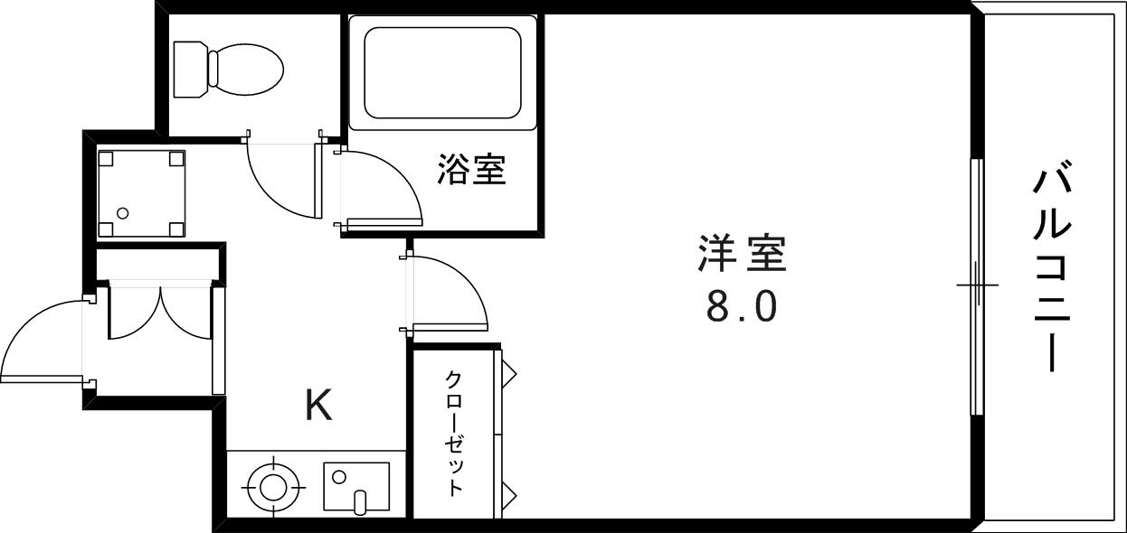 ラナップスクエア三宮プライム(1K/3階)の間取り写真