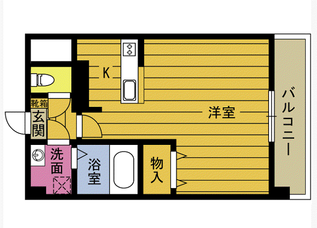 エクセレージI(ワンルーム/4階)の間取り写真