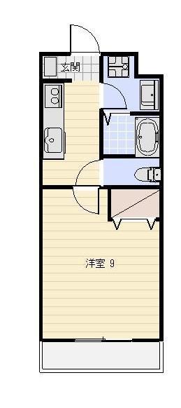 ショコラ(1K/5階)の間取り写真