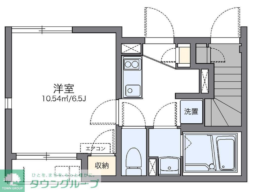 レオネクストトルース I(1K/2階)の間取り写真