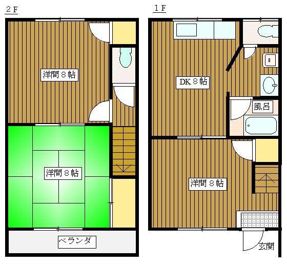 富士コーポ(3DK/1階)の間取り写真