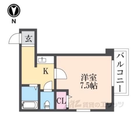 スペランツァデリーティア(1K/5階)の間取り写真