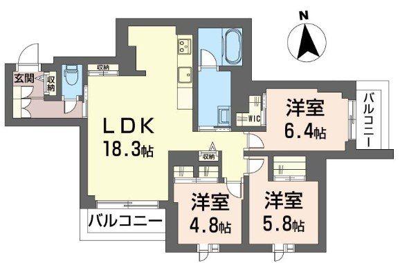 オアシス アルファ(3LDK/2階)の間取り写真