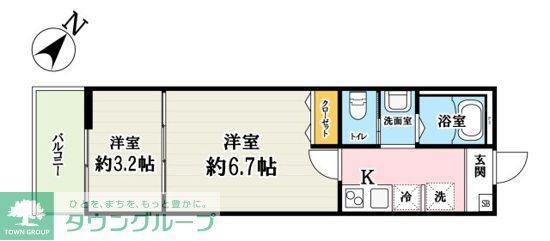 SOLEIL MAISON(2K/1階)の間取り写真