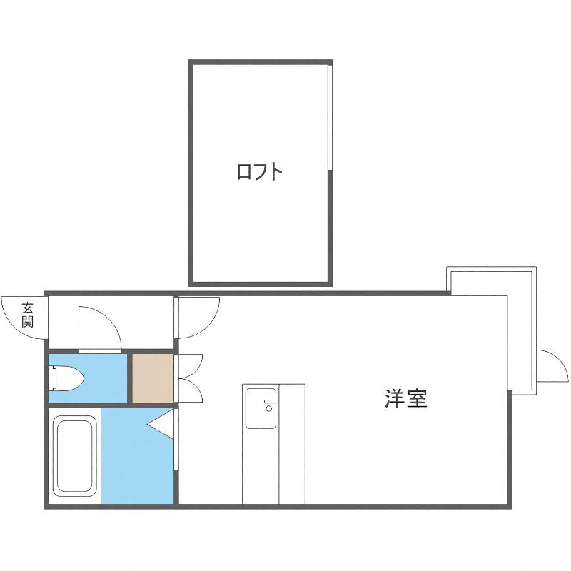 グランステージみなみⅠ(ワンルーム/2階)の間取り写真