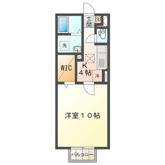 近鉄名古屋線 近鉄四日市駅 徒歩9分 2階建 築20年(1K/1階)の間取り写真