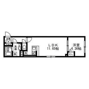 SOLASIA RESIDENCE 武蔵小山(1LDK/4階)の間取り写真
