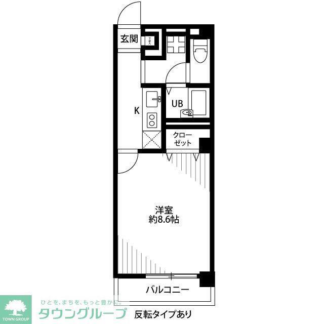 アンプルールフェール豊四季I(1K/2階)の間取り写真