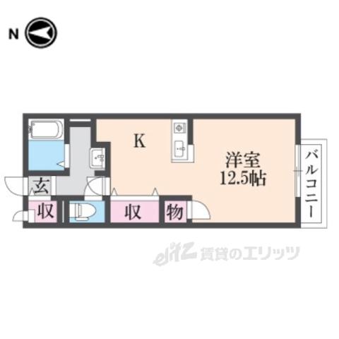 アンシャンテ宮の森Ⅰ(ワンルーム/1階)の間取り写真