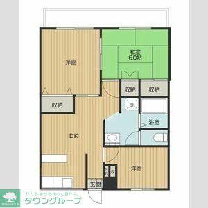 リングス籠原I(3DK/4階)の間取り写真