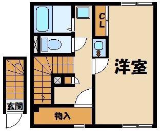 レオネクストサンクォーレねぎし(1K/2階)の間取り写真