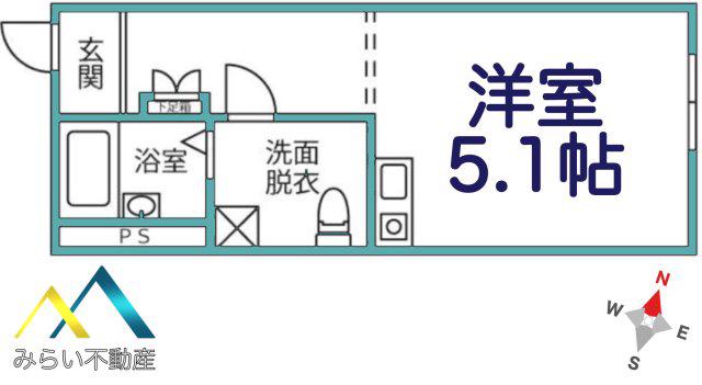 MIISA HOSHIKAWA(ワンルーム/2階)の間取り写真