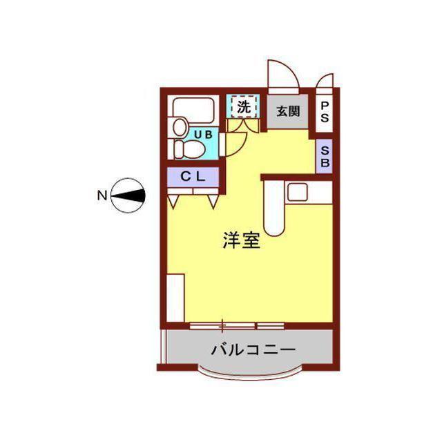 イーストガーデン金沢(ワンルーム/2階)の間取り写真