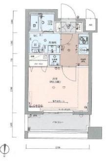 プレステージブリランテ押上(1K/2階)の間取り写真