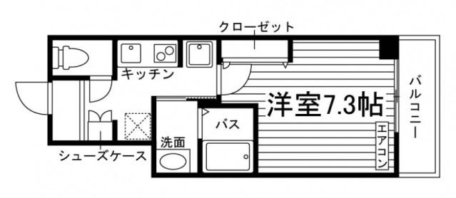 イルデフルールカナミ1(1K/3階)の間取り写真