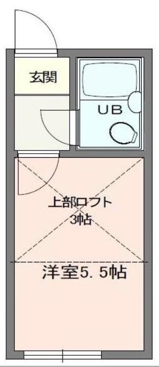 ガーデンハイツ金沢(ワンルーム/2階)の間取り写真