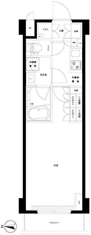 ルーブル大島参番館(1K/7階)の間取り写真