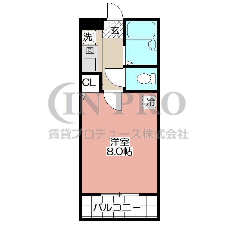 THE SQUARE・ATAGO RESIDENCE(1K/3階)の間取り写真