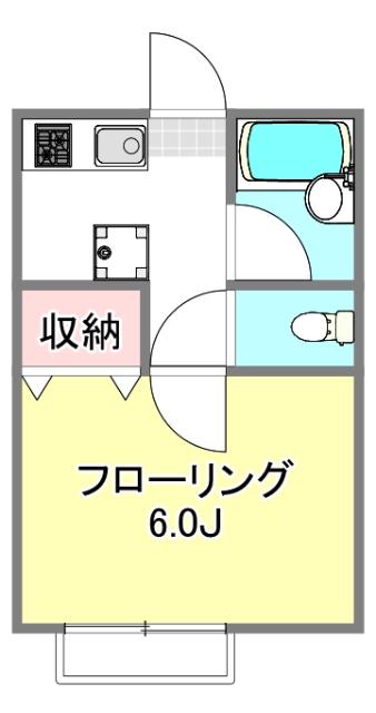 ディアス下北沢(1K/1階)の間取り写真