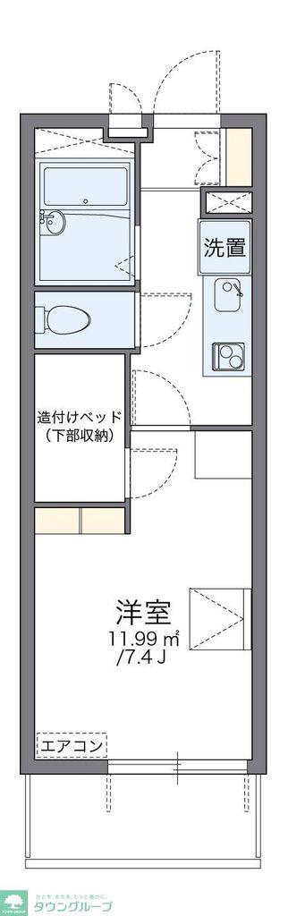 レオパレス菊井(1K/2階)の間取り写真