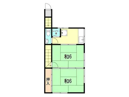 青葉町アパート(2K/2階)の間取り写真