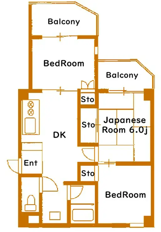 丸菱ロイヤルハイム大口2 3階階 間取り