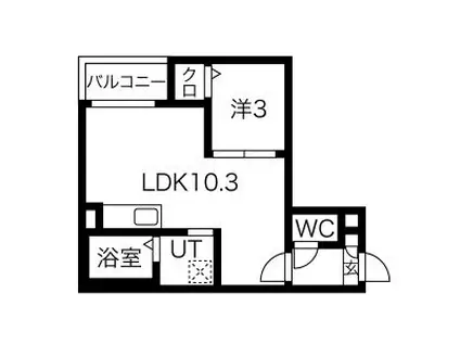 JACK TODAYUTAKAI(1LDK/2階)の間取り写真