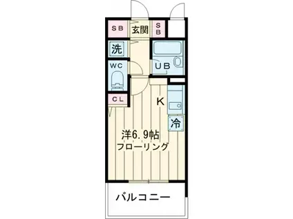 MSM町田(ワンルーム/4階)の間取り写真