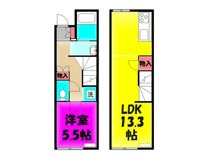 SEASON(1LDK/1階)の間取り写真