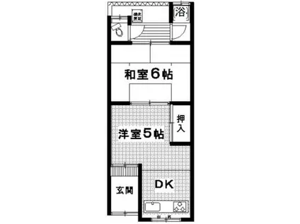 江瀬美文化(1LDK/1階)の間取り写真