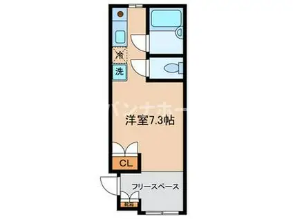 ソメノハイツ5(ワンルーム/1階)の間取り写真
