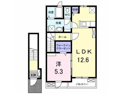 シーズンテラス太子(1LDK/2階)の間取り写真