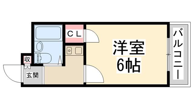メゾン岸本(1K/3階)の間取り写真