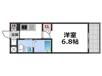 M´プラザ小阪駅前(1K/5階)の間取り写真