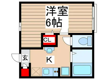 ソレイユ五香南(1K/1階)の間取り写真