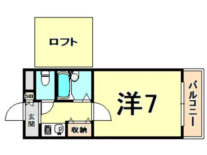マンション宮本II(1K/5階)の間取り写真