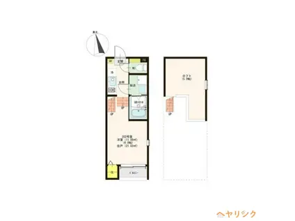 ELLERY MORIYAMA(1K/2階)の間取り写真